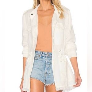 Sanctuary Off White Utility Jacket with Adjustable Waist Size S